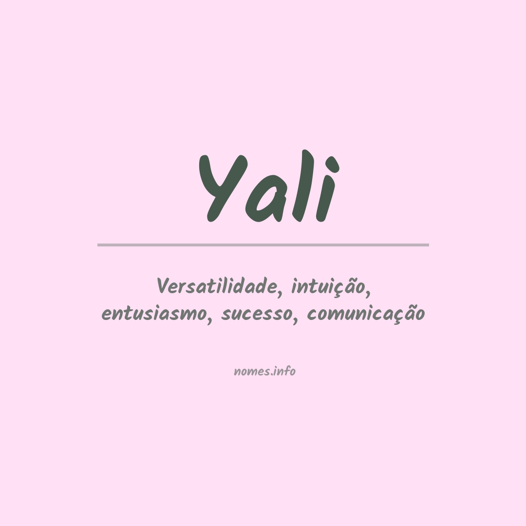 Significado do nome Yali