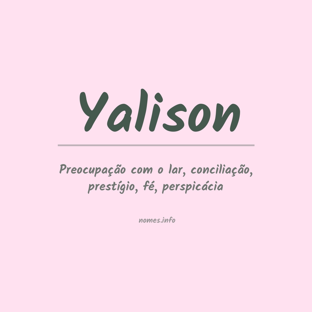Significado do nome Yalison