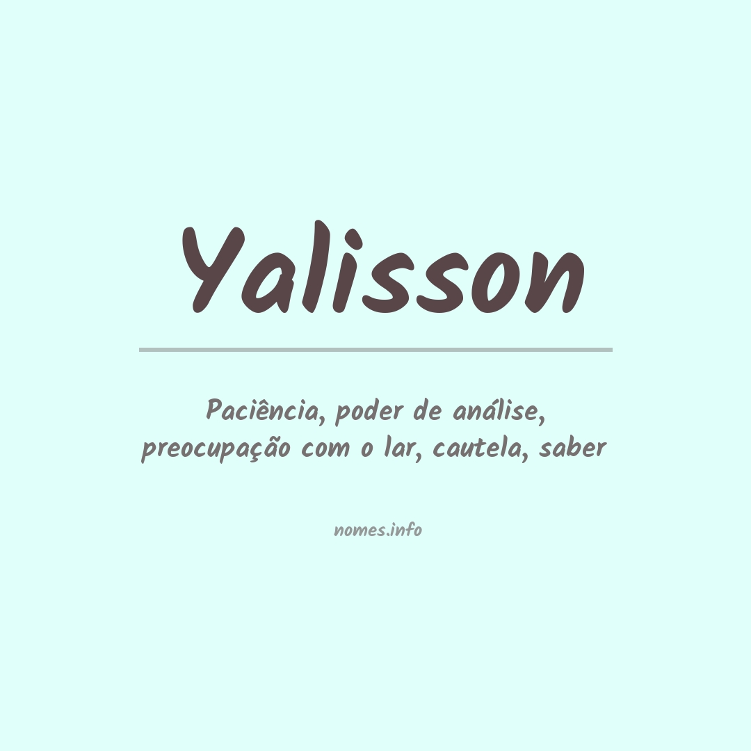 Significado do nome Yalisson