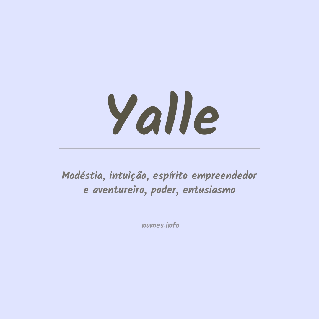 Significado do nome Yalle