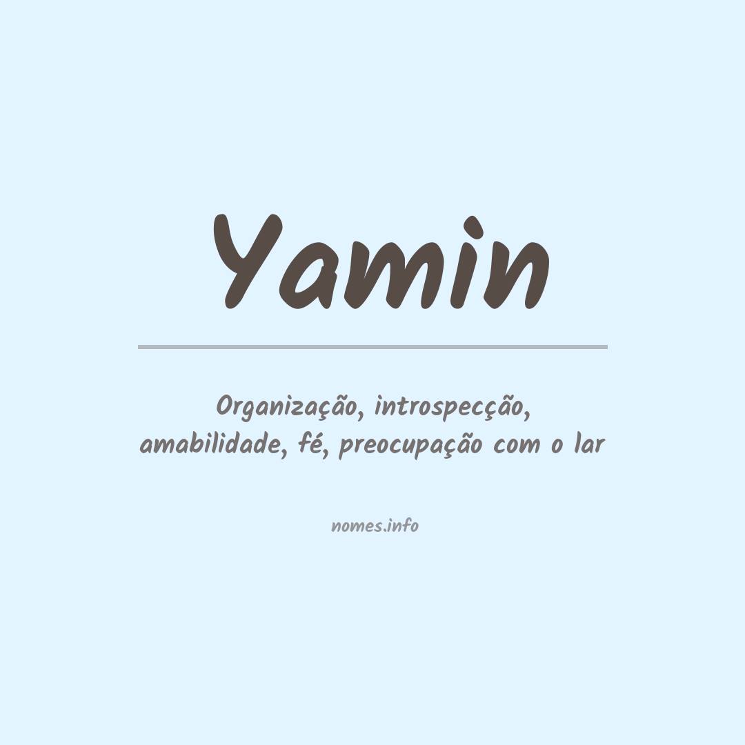 Significado do nome Yamin