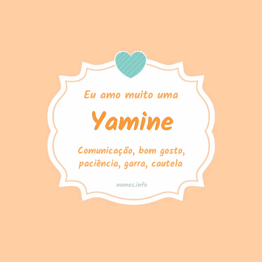 Eu amo muito Yamine