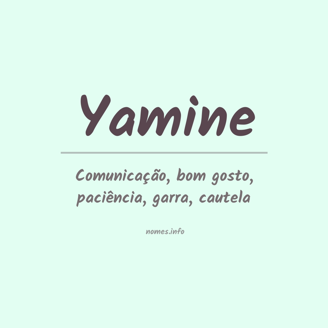 Significado do nome Yamine
