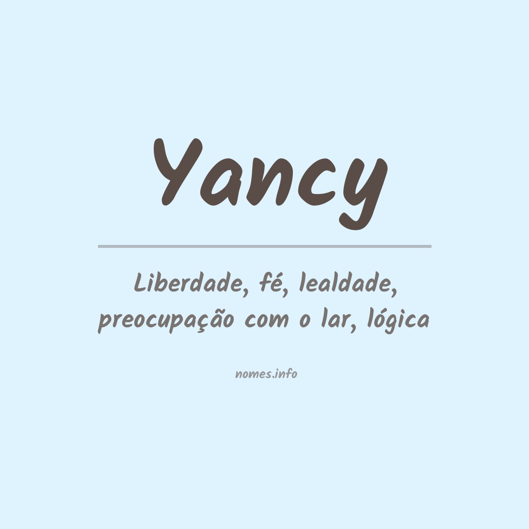 Significado do nome Yancy