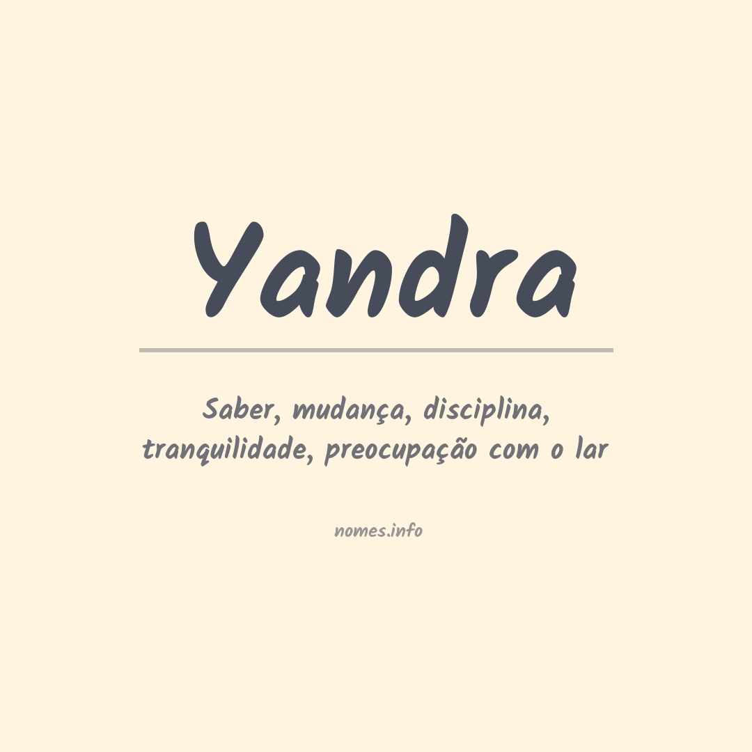Significado do nome Yandra