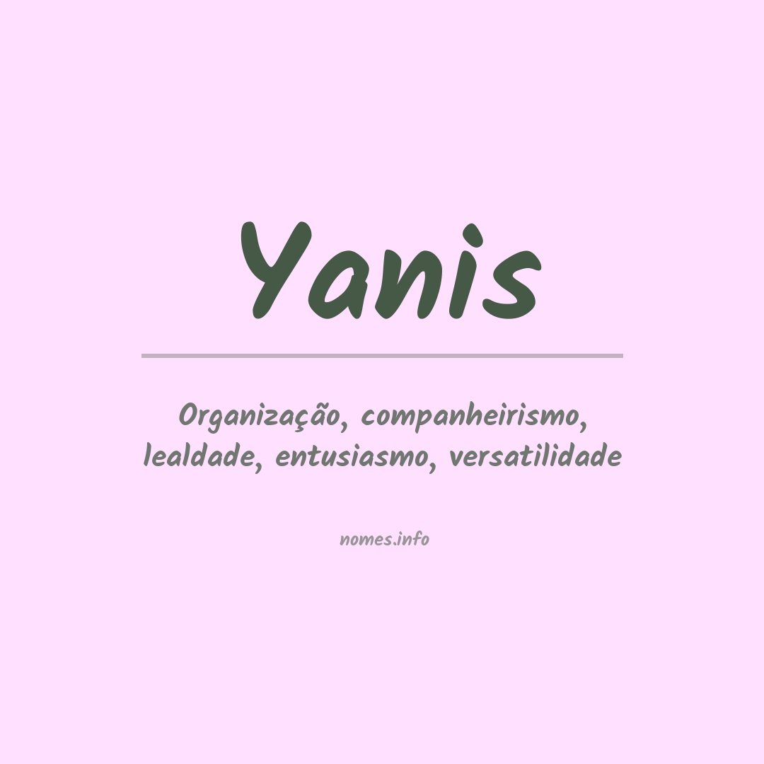 Significado do nome Yanis