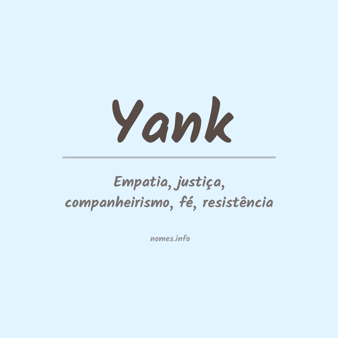 Significado do nome Yank