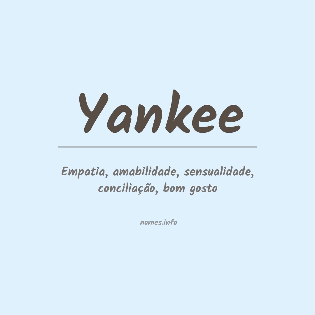 Significado do nome Yankee