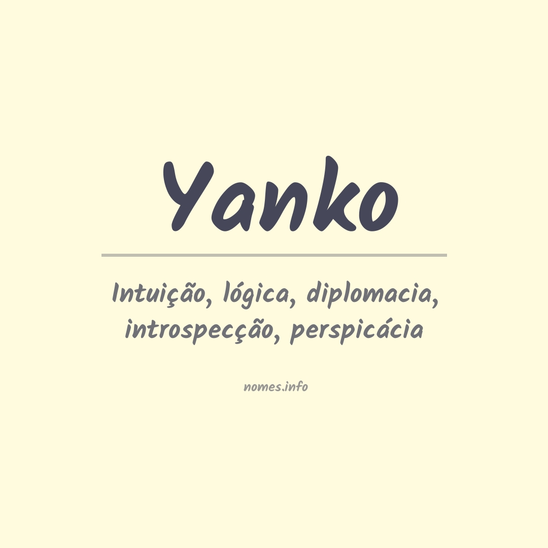 Significado do nome Yanko