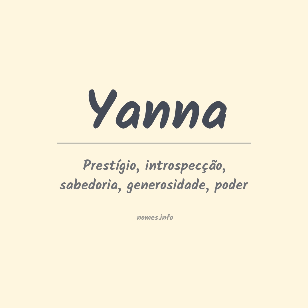 Significado do nome Yanna