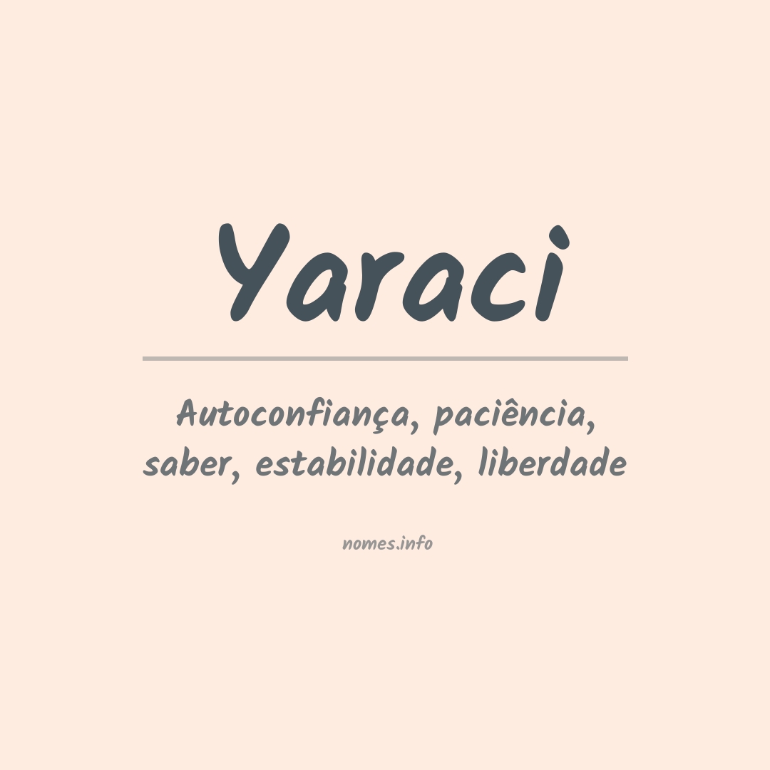 Significado do nome Yaraci