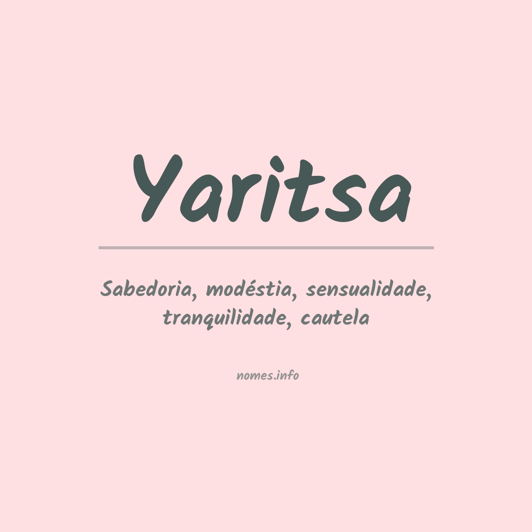 Significado do nome Yaritsa