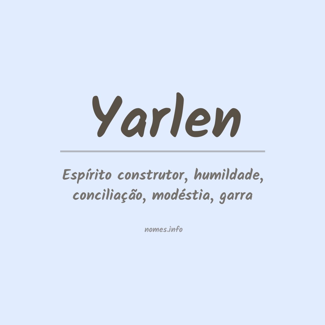 Significado do nome Yarlen
