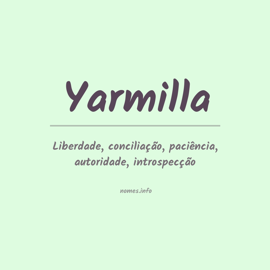 Significado do nome Yarmilla