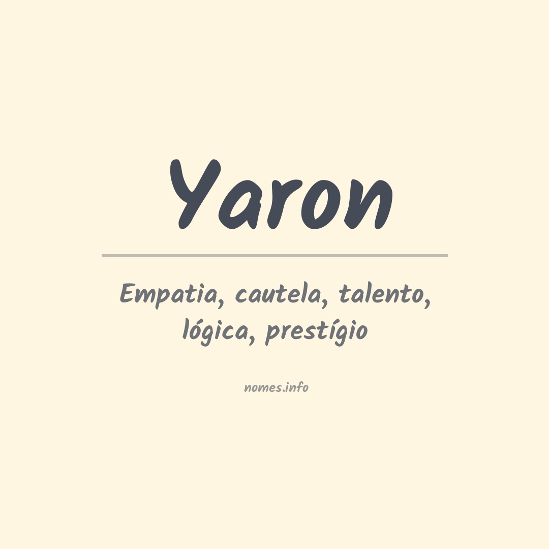 Significado do nome Yaron