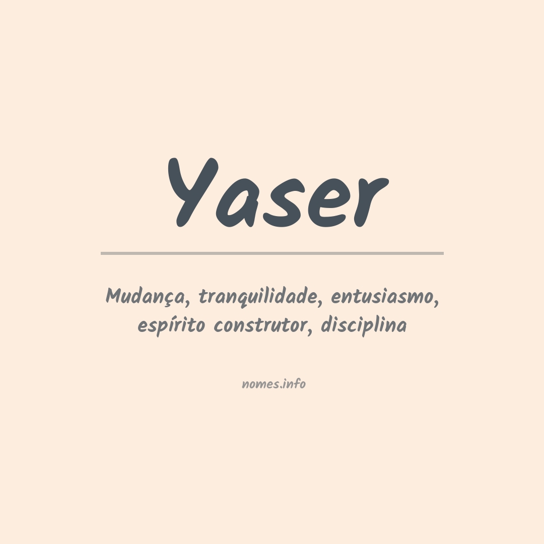 Significado do nome Yaser