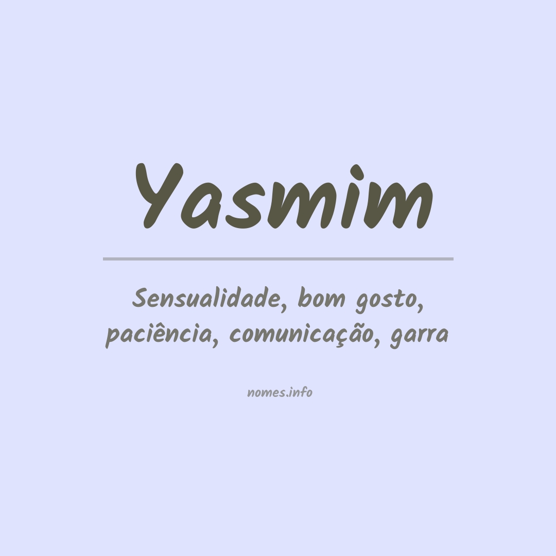 Significado do nome Yasmim