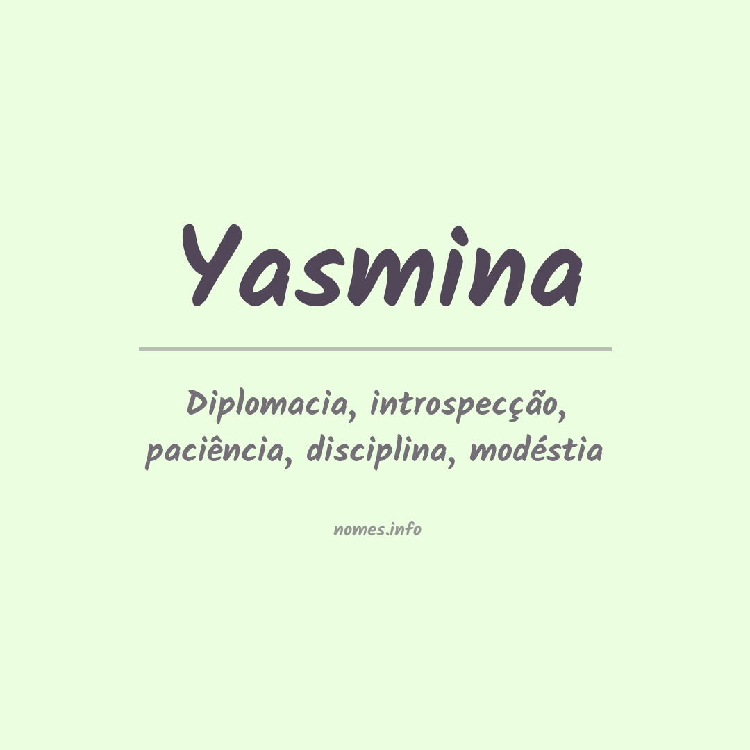 Significado do nome Yasmina