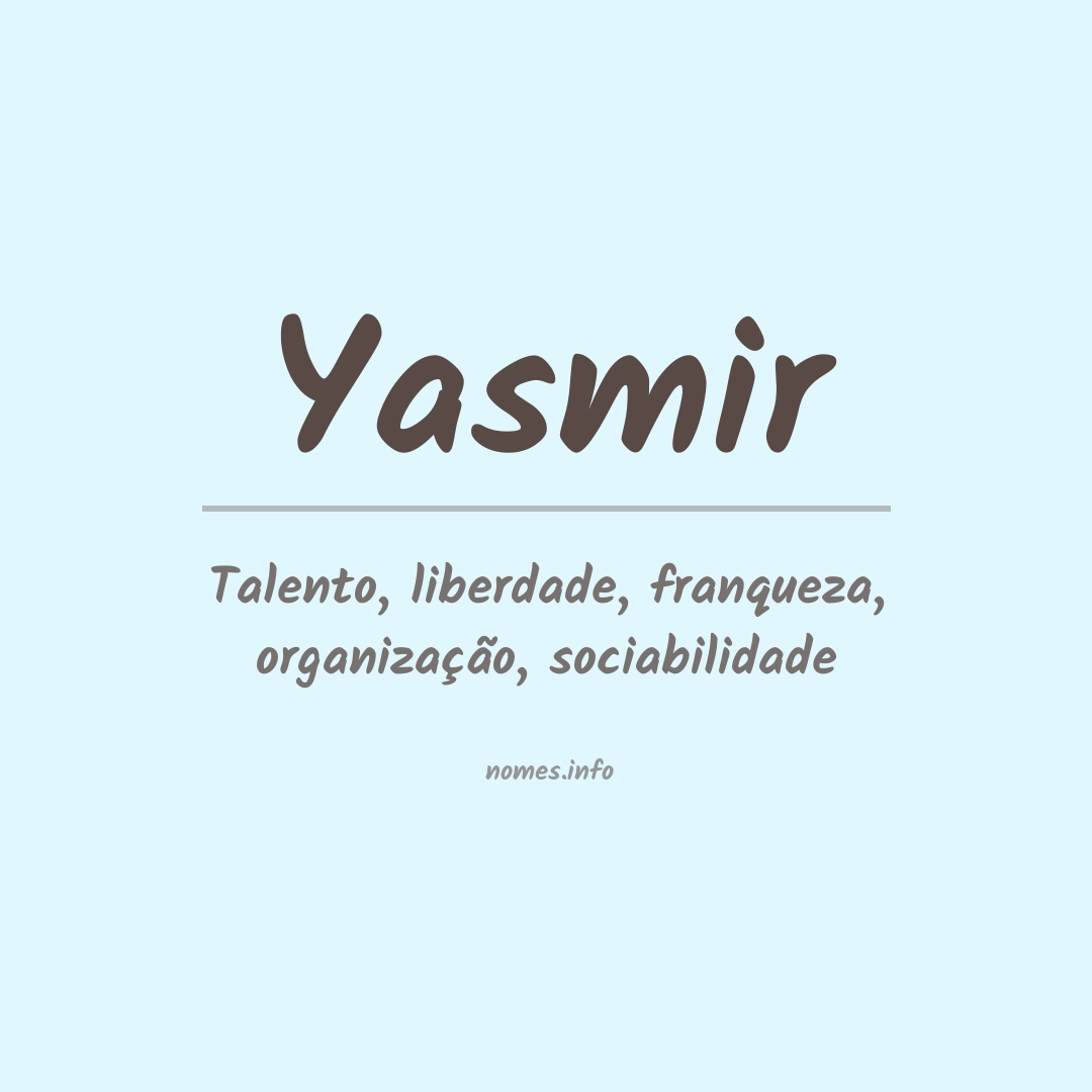 Significado do nome Yasmir