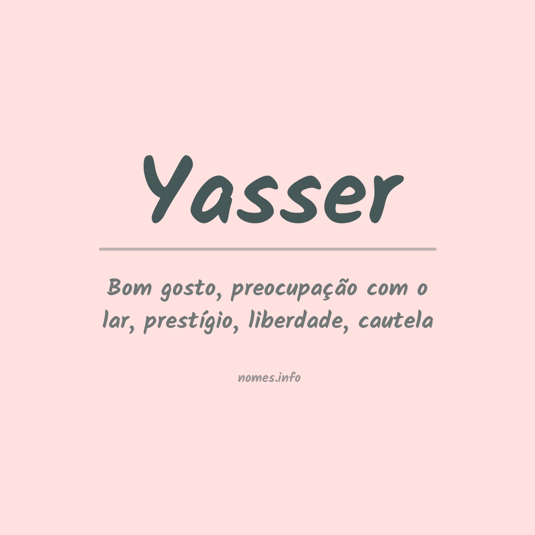 Significado do nome Yasser