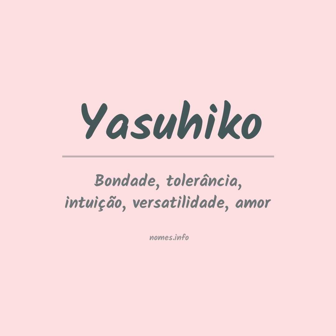 Significado do nome Yasuhiko