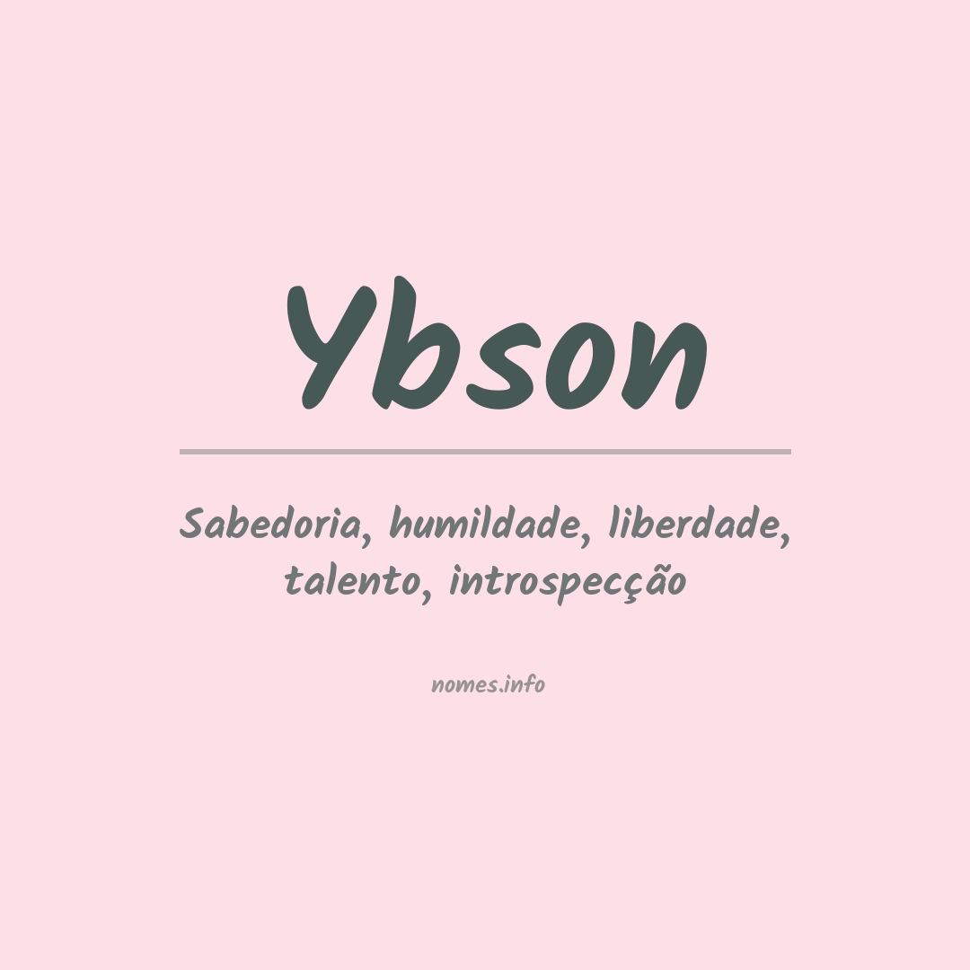 Significado do nome Ybson