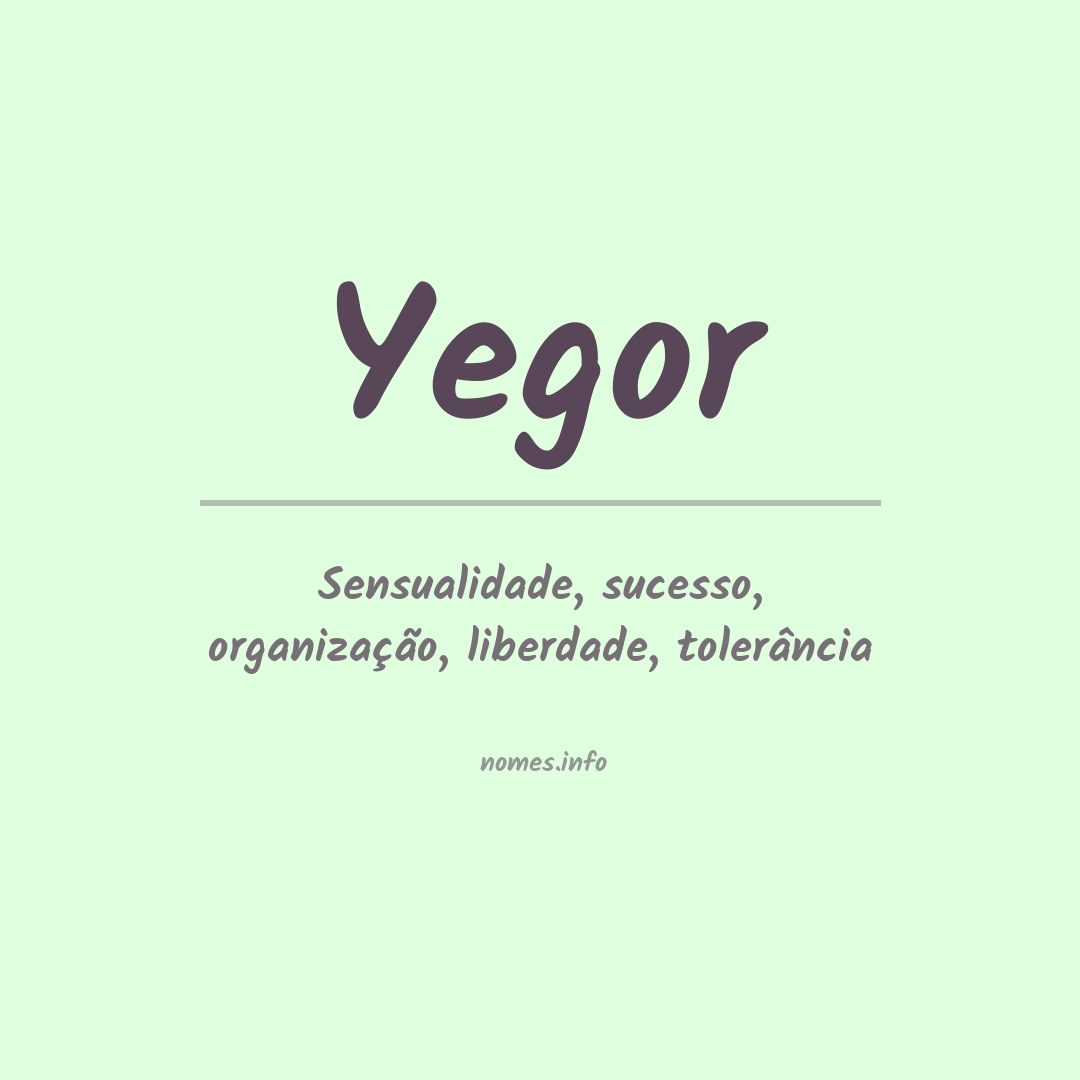 Significado do nome Yegor