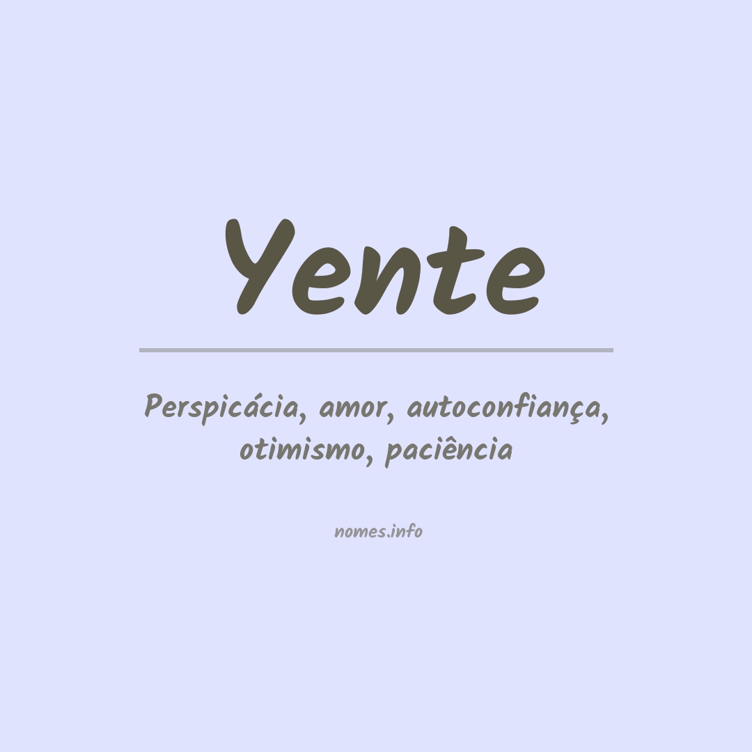 Significado do nome Yente