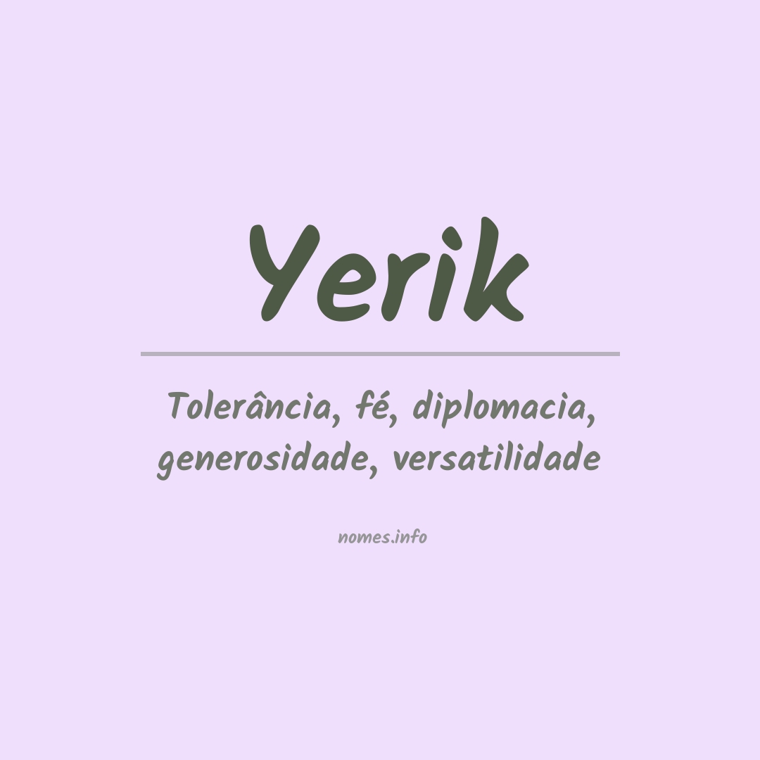 Significado do nome Yerik