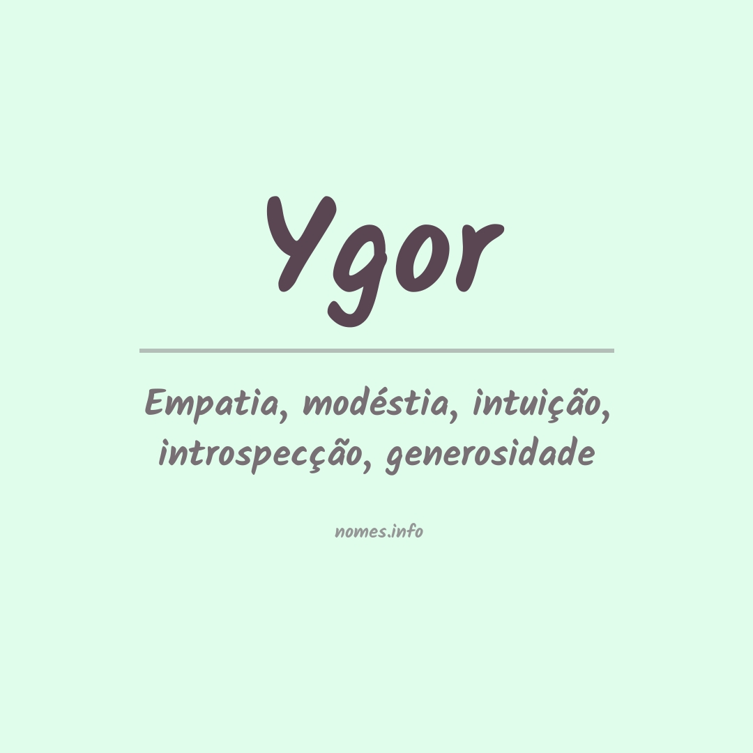 Significado do nome Ygor