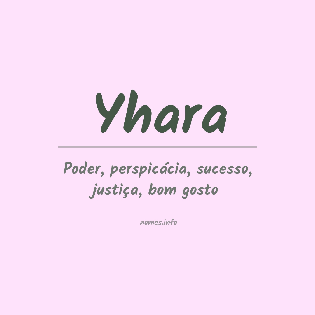 Significado do nome Yhara