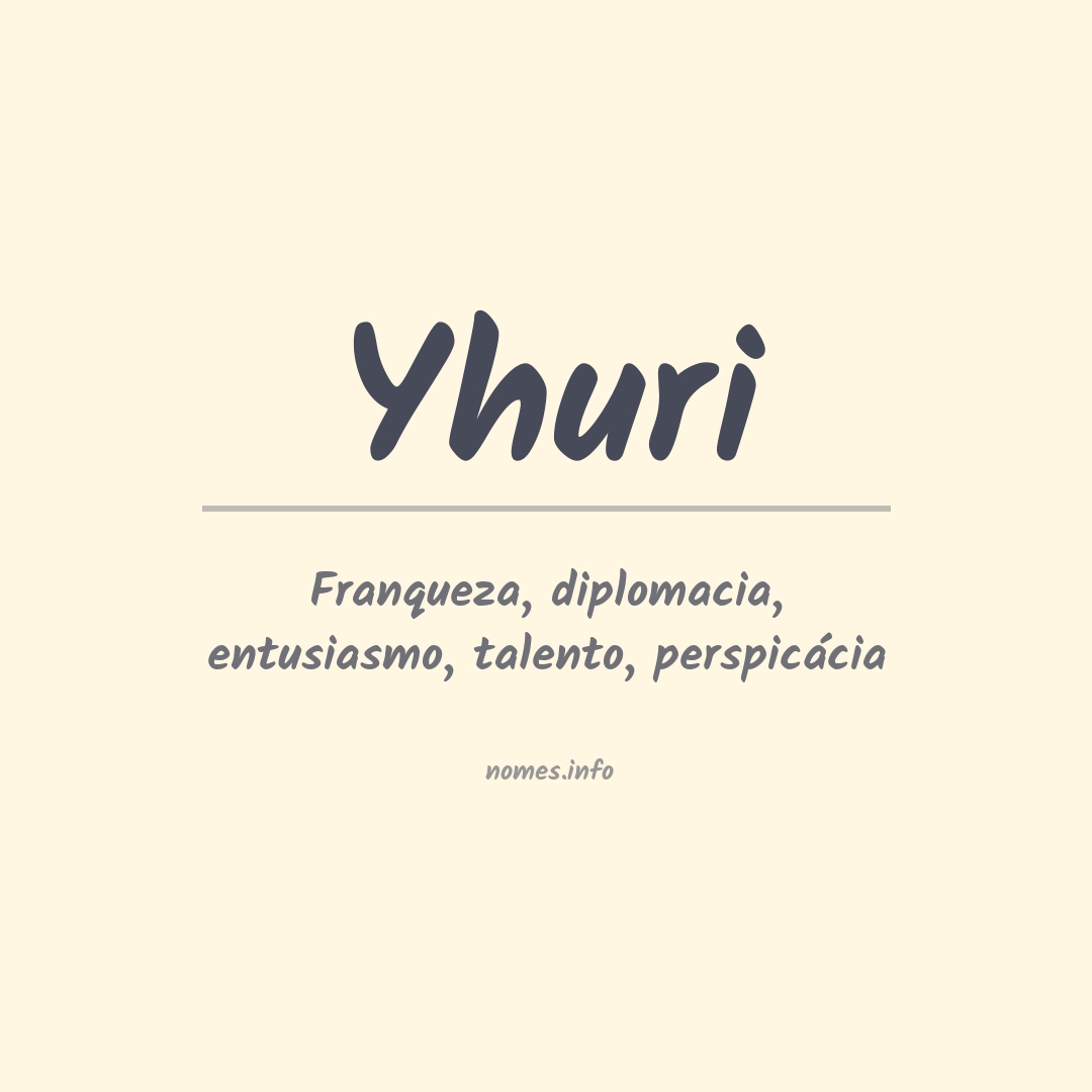 Significado do nome Yhuri