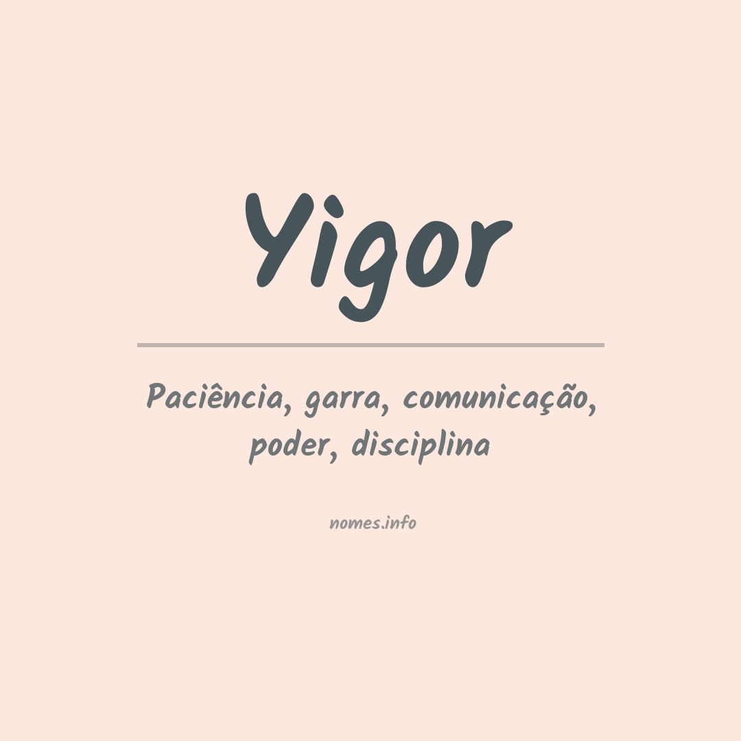 Significado do nome Yigor
