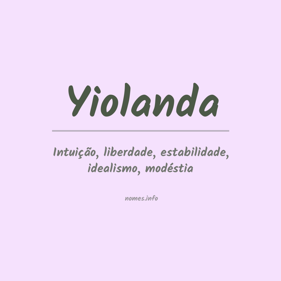 Significado do nome Yiolanda