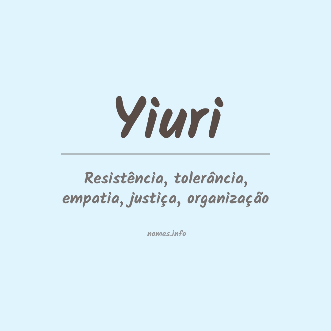 Significado do nome Yiuri