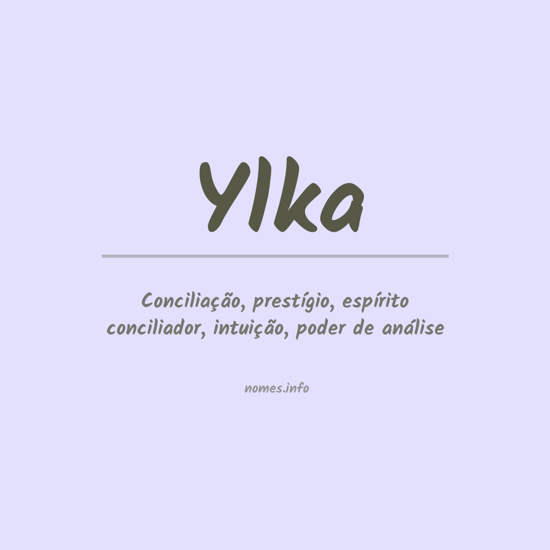 Significado do nome Ylka