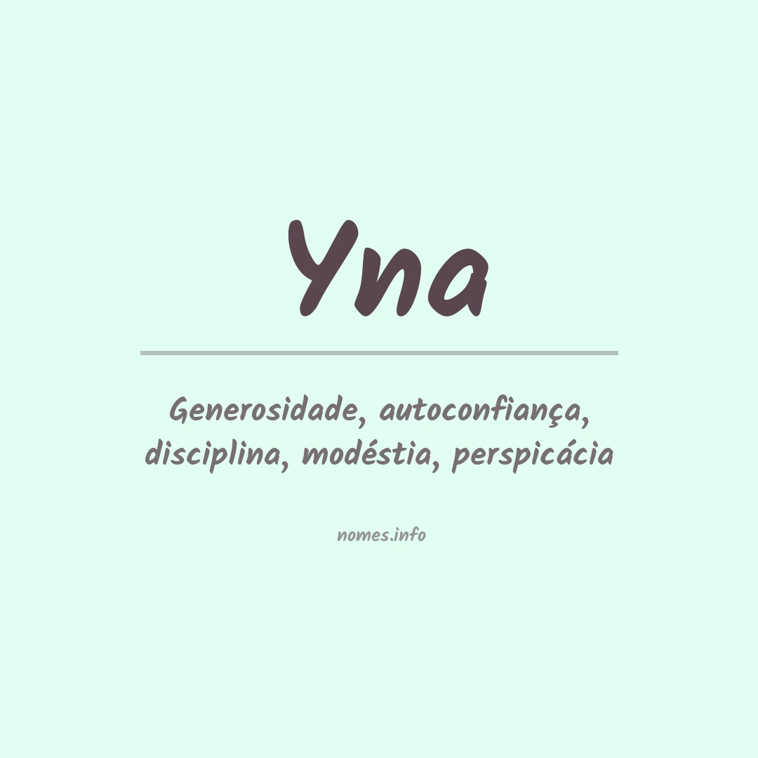 Significado do nome Yna