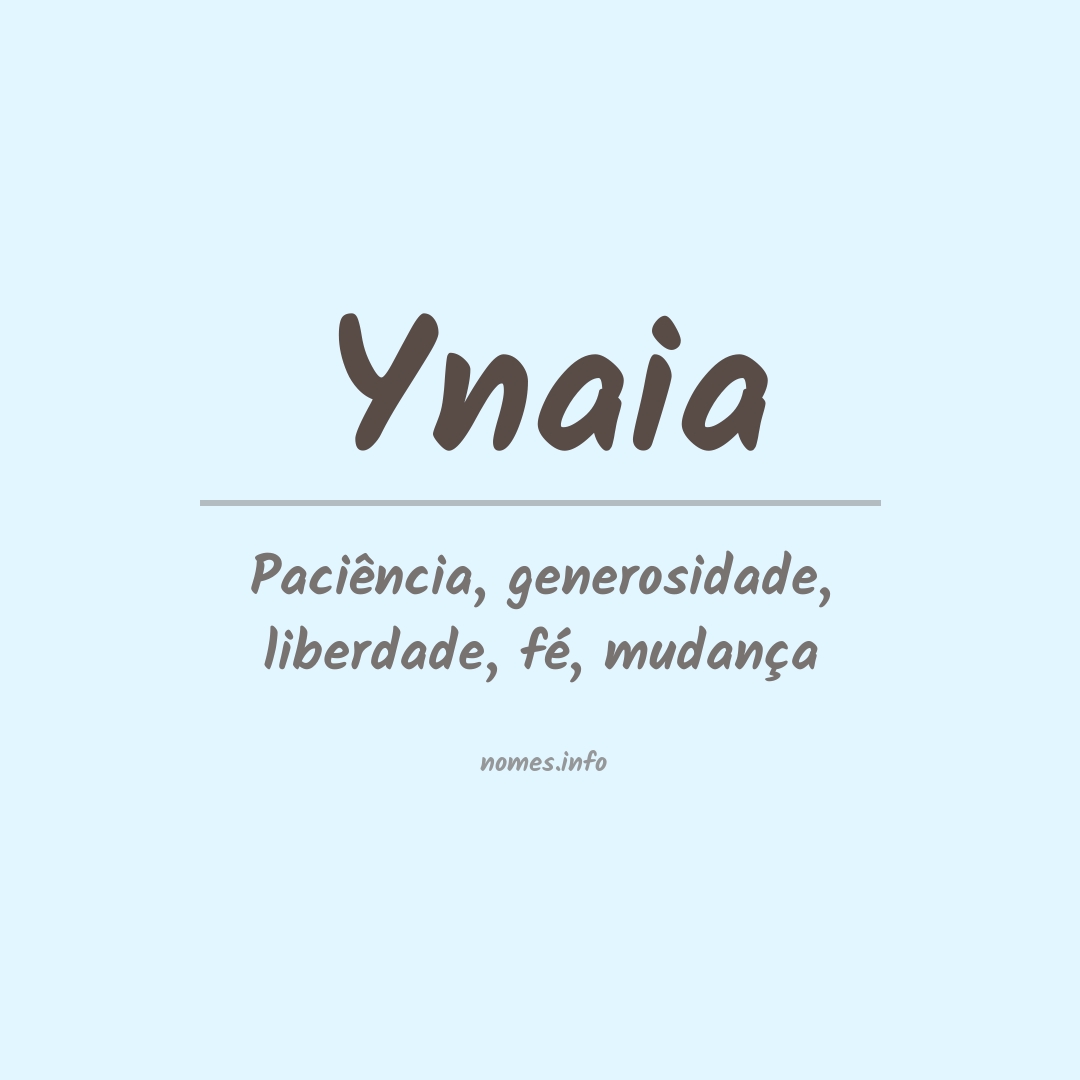 Significado do nome Ynaia