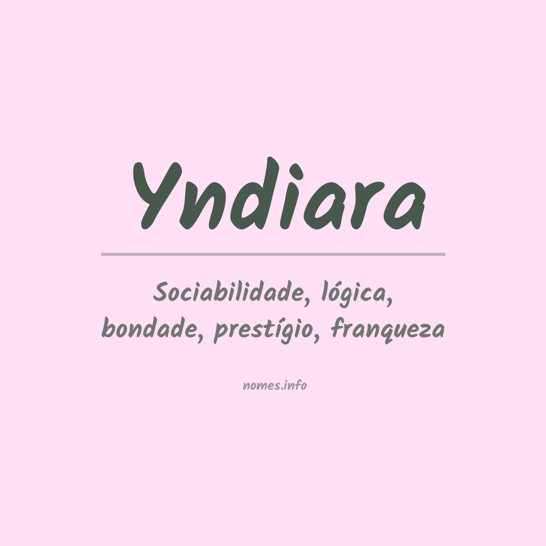 Significado do nome Yndiara