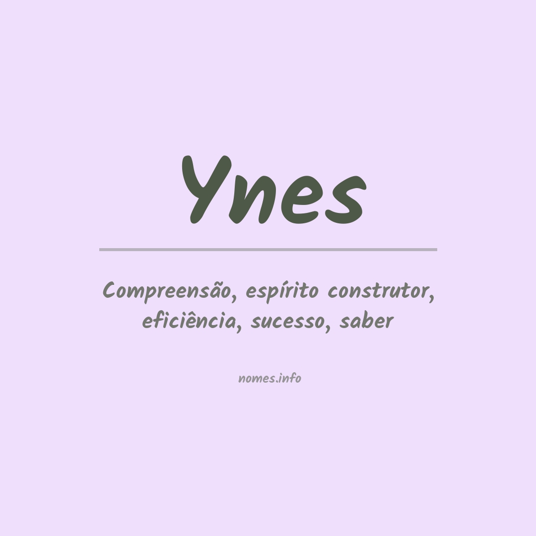 Significado do nome Ynes