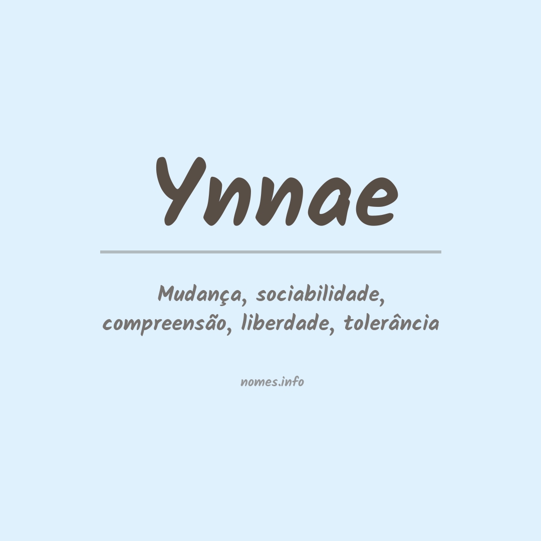 Significado do nome Ynnae