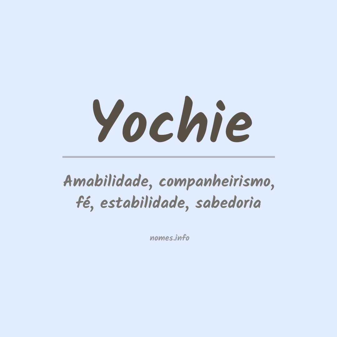 Significado do nome Yochie