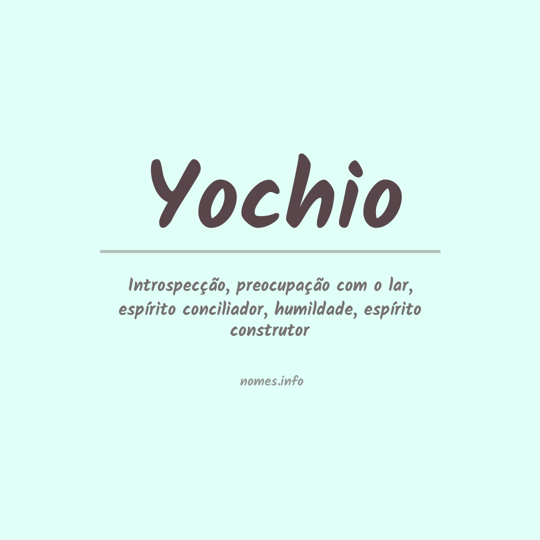 Significado do nome Yochio