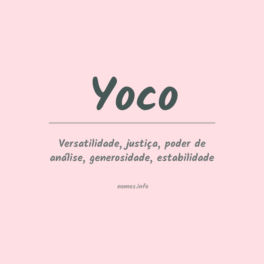 Significado do nome Yoco