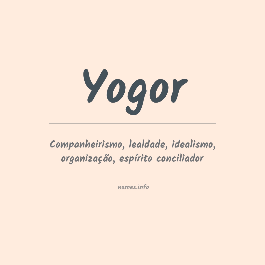 Significado do nome Yogor