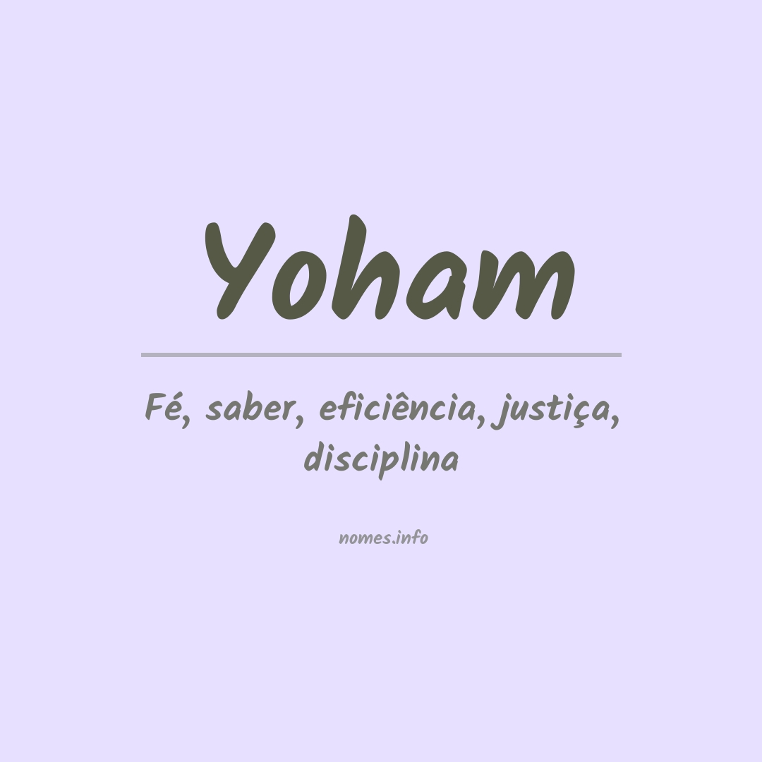 Significado do nome Yoham