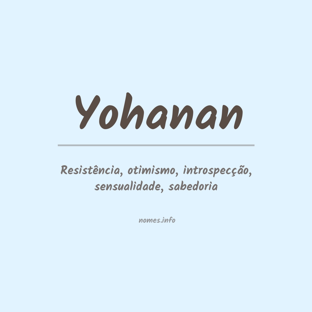 Significado do nome Yohanan