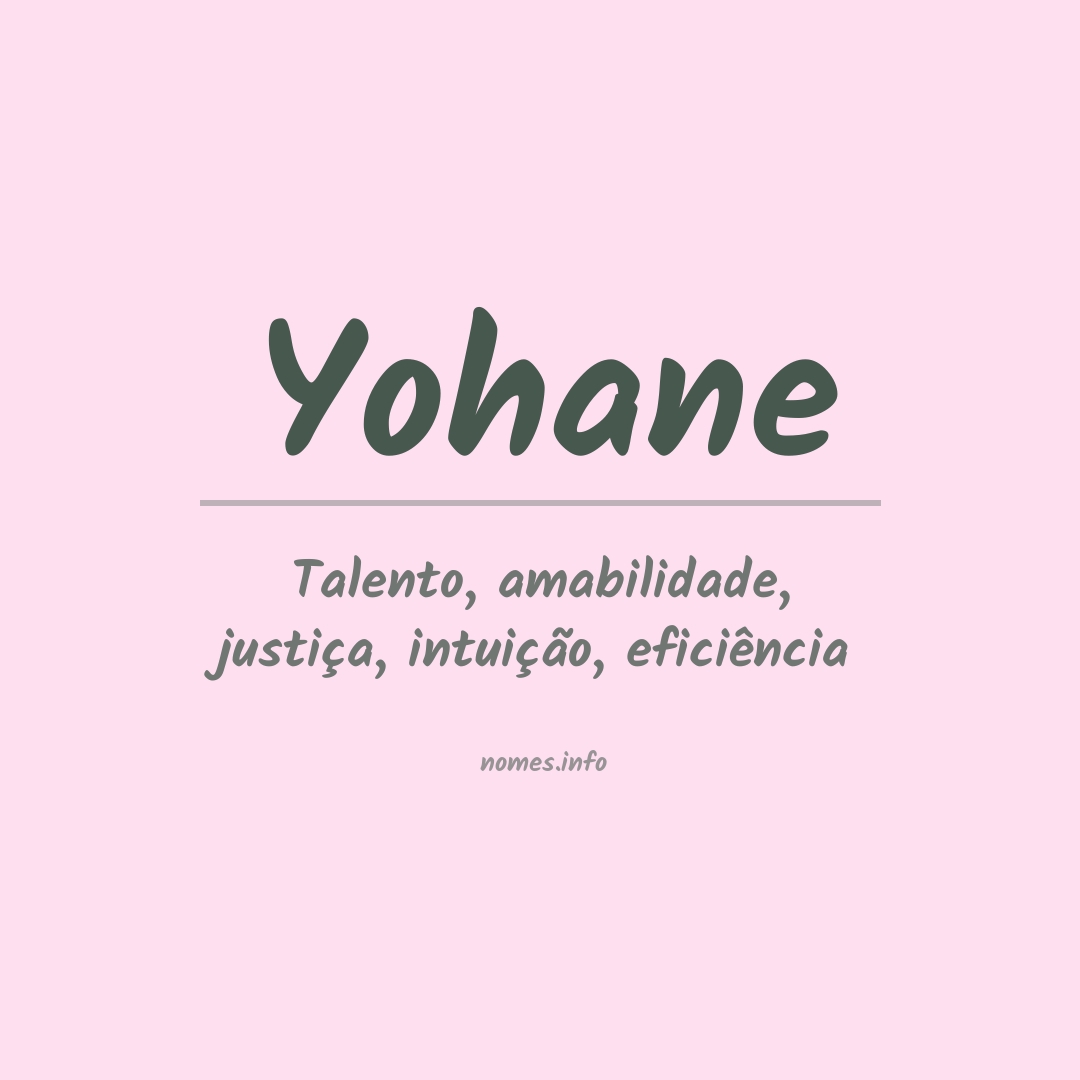 Significado do nome Yohane