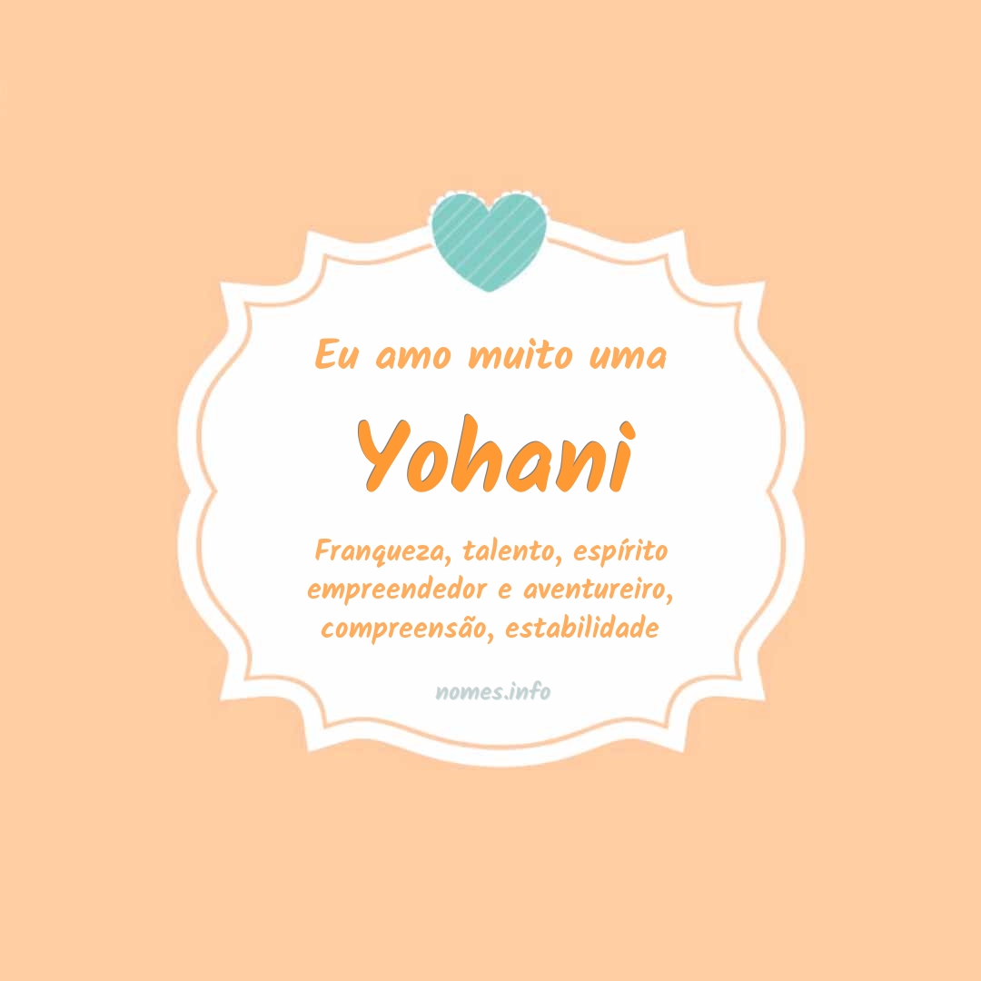 Eu amo muito Yohani