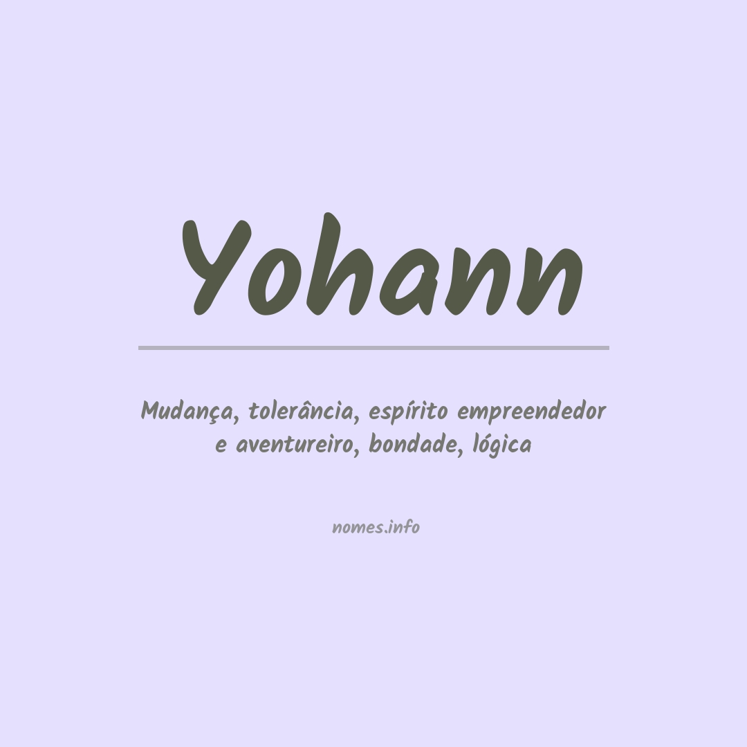 Significado do nome Yohann
